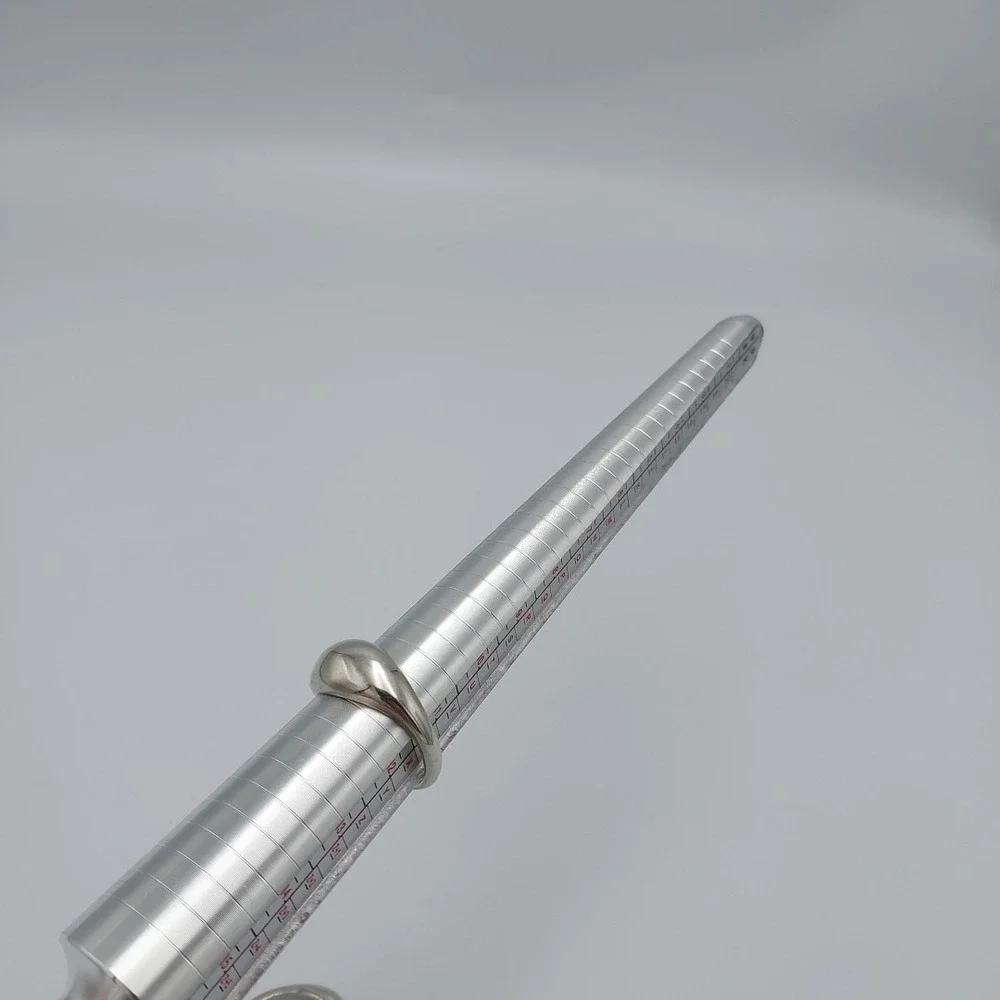 Silver Toned Domed Shaped Rings Set Of 2 Size 11.5‎